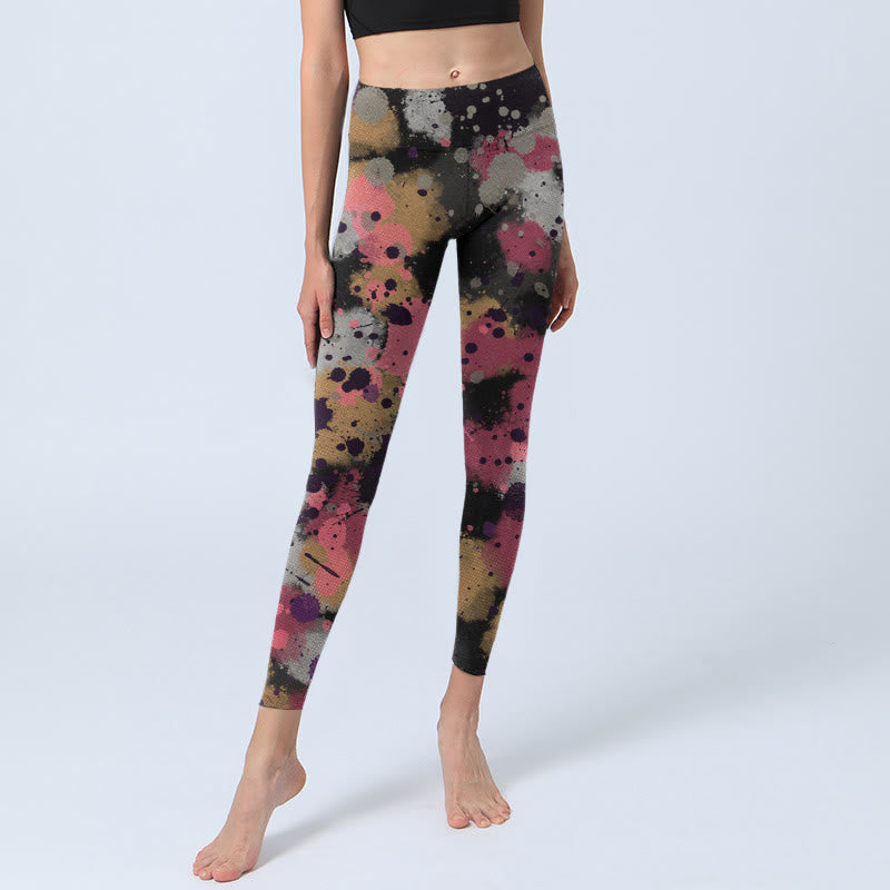 Leggings de ejercicio con estampado de salpicaduras de Buddha Stones para mujer - image 6