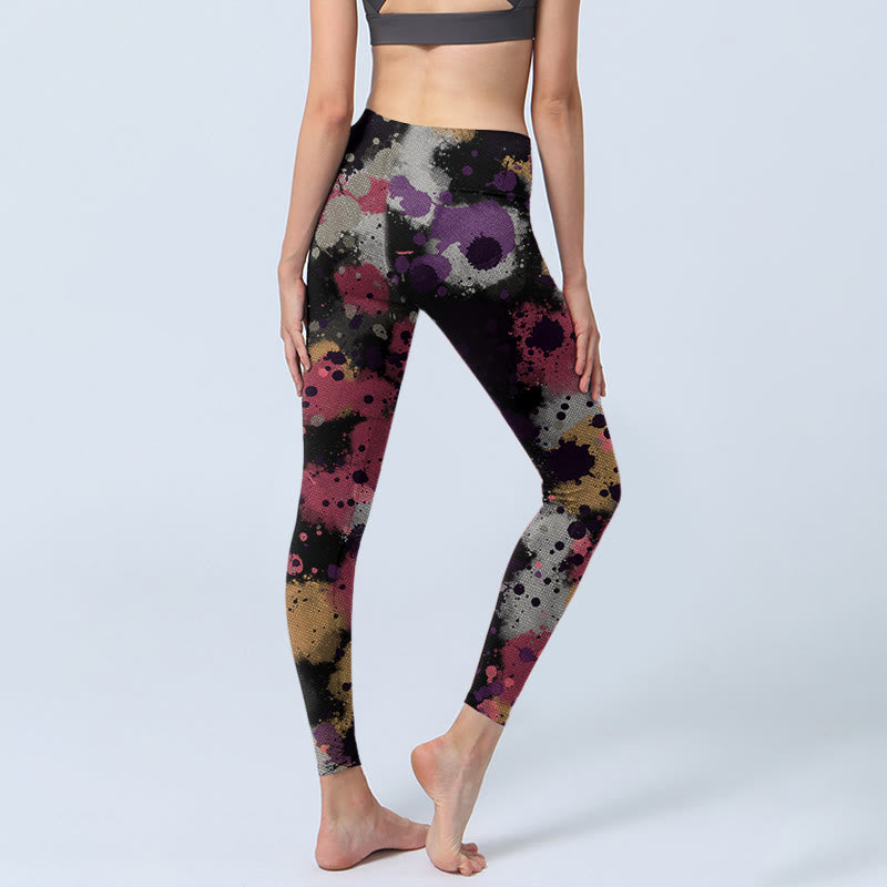 Leggings de ejercicio con estampado de salpicaduras de Buddha Stones para mujer - image 4