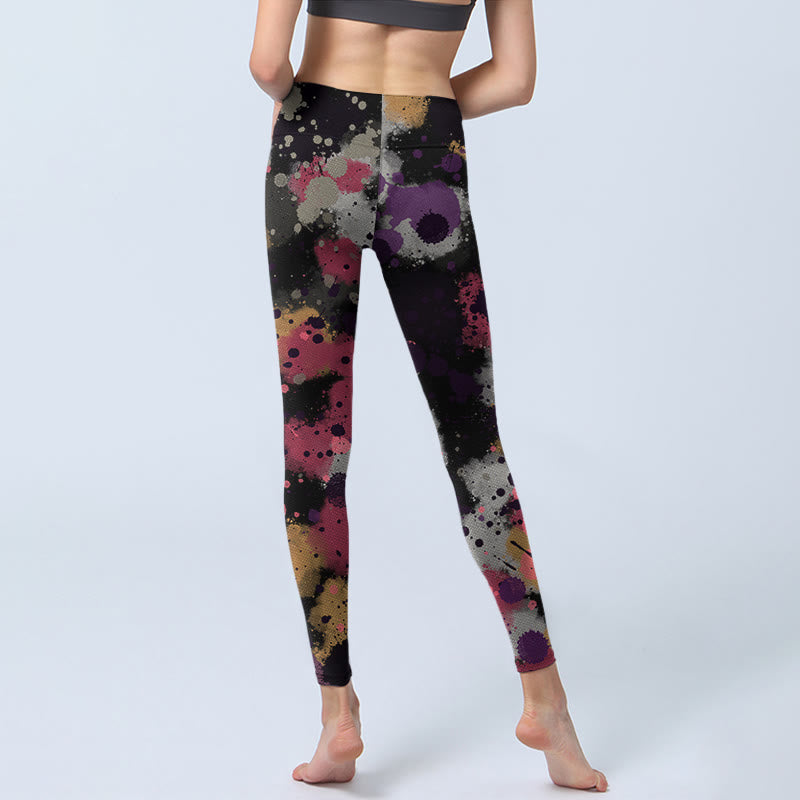 Leggings de ejercicio con estampado de salpicaduras de Buddha Stones para mujer - image 6