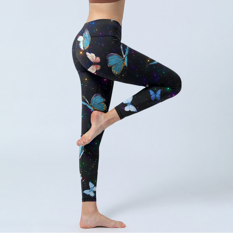Leggings de yoga para mujer con estampado de Buddha Stones , estrellas y cielo - image 5