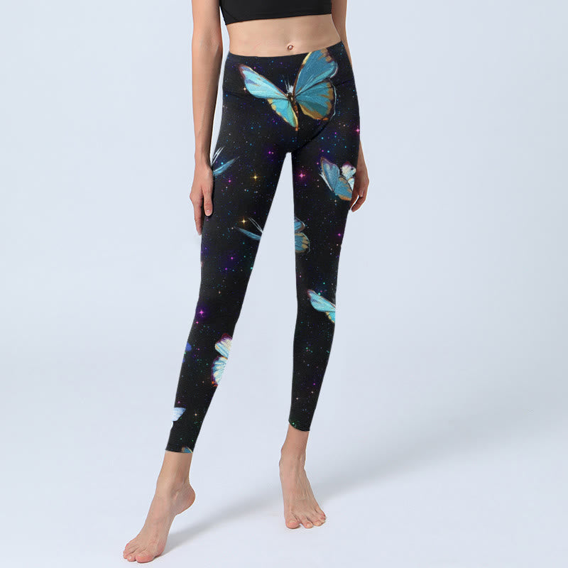 Leggings de yoga para mujer con estampado de Buddha Stones , estrellas y cielo - image 6