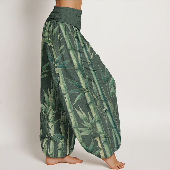 Pantalones bombachos de cintura elástica para mujer, de algodón, con estampado informal de Buddha Stones. - image 5