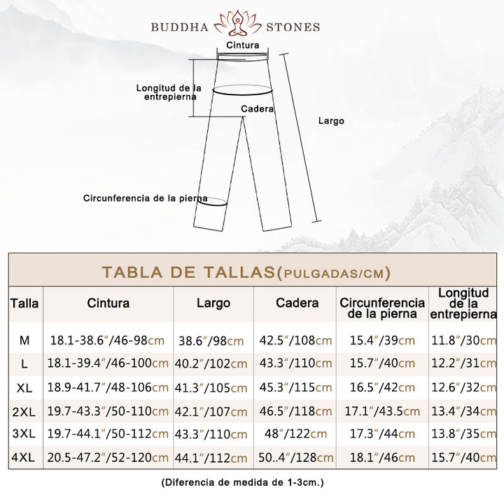 Conjunto de ropa tradicional para hombre: camiseta de manga corta y pantalón con botones de rana, estampado de Buddha Stones, color liso. - image 4