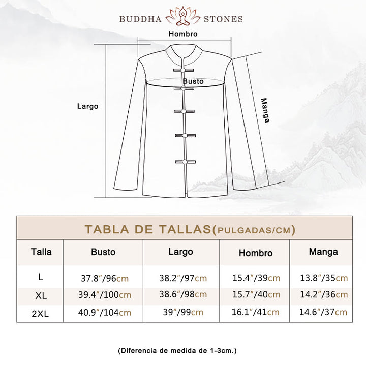 Vestido camisero con botones de rana y bordado de flores para mujer de Buddha Stones, pantalones de pierna ancha