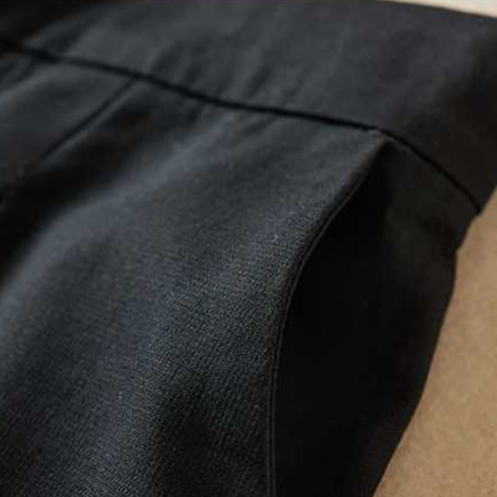Pantalones cortos informales de verano con diseño de Buddha Stones, de lino y algodón, con cremallera y botones para mujer, con bolsillos