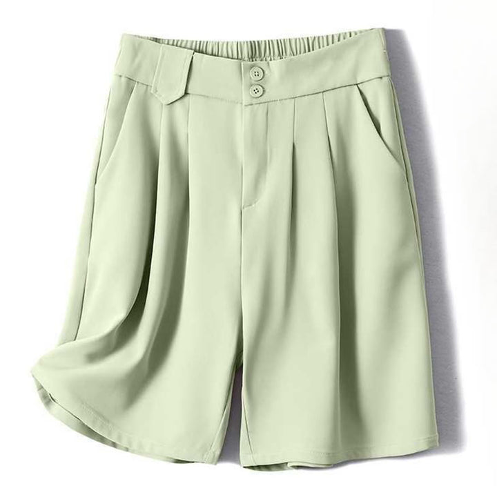 Pantalones cortos de verano informales con cremallera , Buddha Stones, sueltos, de lino y algodón, para mujer, con bolsillos - Gotas de miel - US8-10，UK/AU12-14，EU40-42 (2XL) - image 5