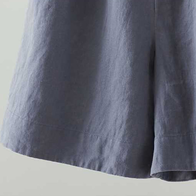 Pantalones cortos de verano informales con diseño de rana, de fibra acrílica, con botones y bolsillos , de Buddha Stones