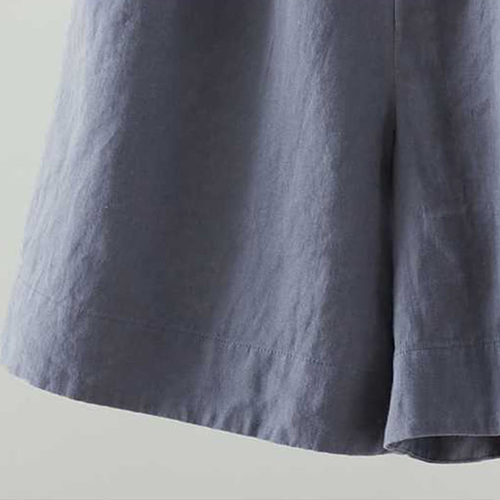 Pantalones cortos de verano informales con diseño de rana, de fibra acrílica, con botones y bolsillos , de Buddha Stones