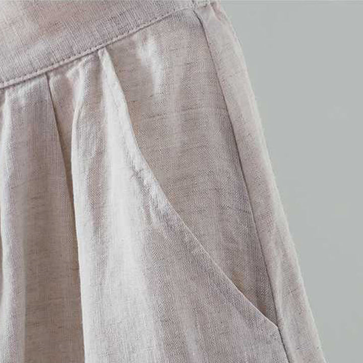 Pantalones cortos de verano informales con diseño de rana, de fibra acrílica, con botones y bolsillos , de Buddha Stones