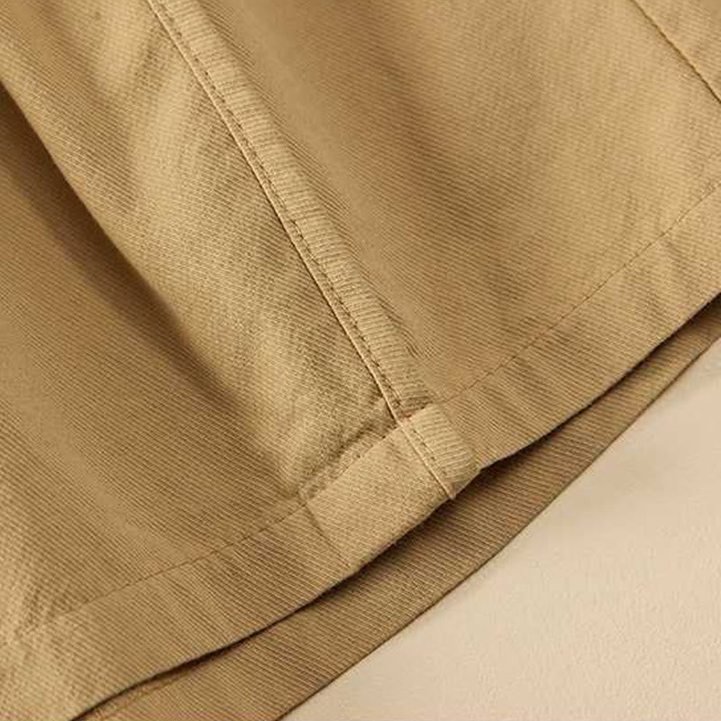 Pantalones cortos casuales sueltos de algodón liso de verano para mujer con bolsillos de Buddha Stones