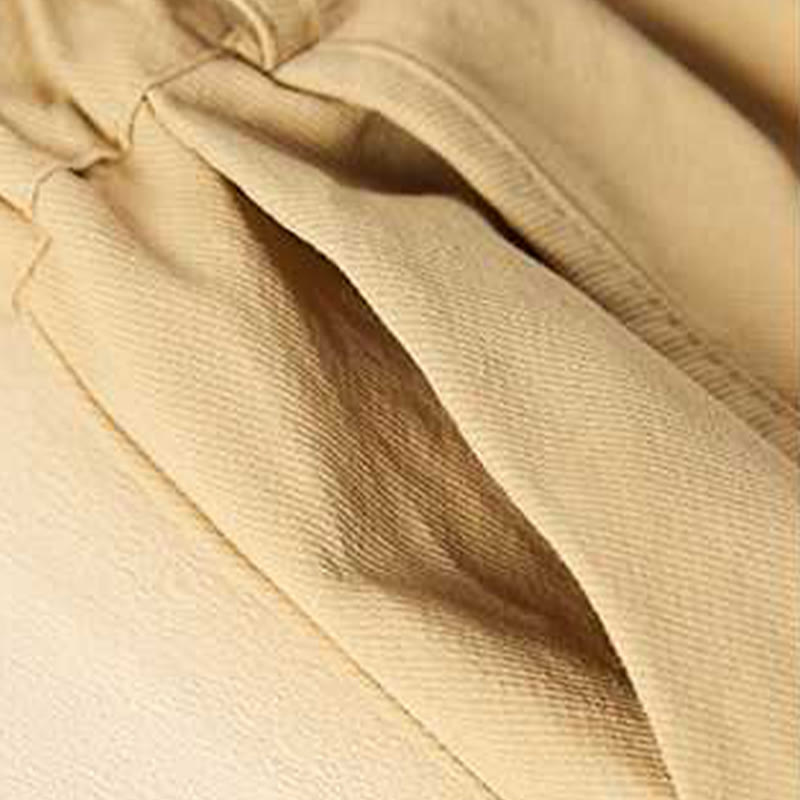 Pantalones cortos casuales sueltos de algodón liso de verano para mujer con bolsillos de Buddha Stones