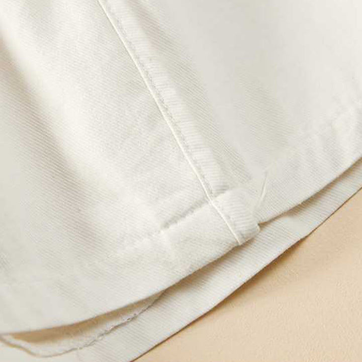 Pantalones cortos casuales sueltos de algodón liso de verano para mujer con bolsillos de Buddha Stones