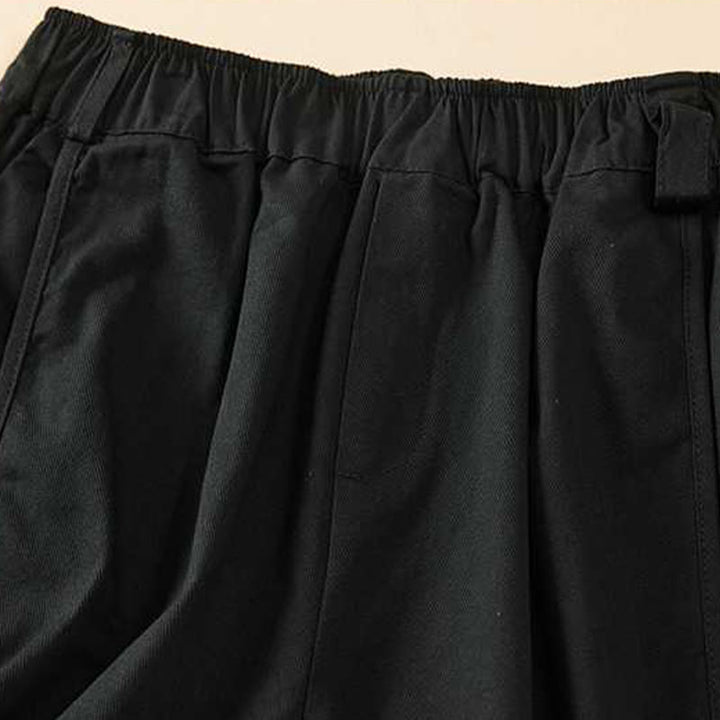 Pantalones cortos casuales sueltos de algodón liso de verano para mujer con bolsillos de Buddha Stones - image 25