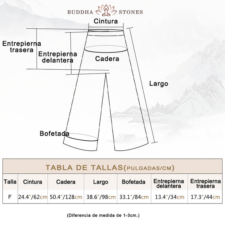 Buddha Stones Vestido camisero sin mangas con botones de rana Pantalones de pierna ancha de lino y ramio con bolsillos - image 42