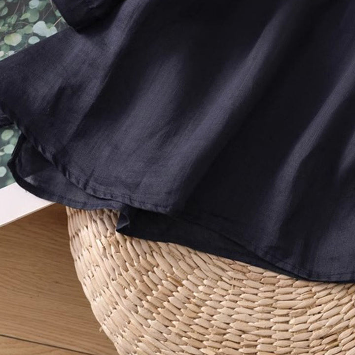 Camiseta informal de licra con bordado simétrico de Buddha Stones para mujer, cuello redondo, manga corta - image 11