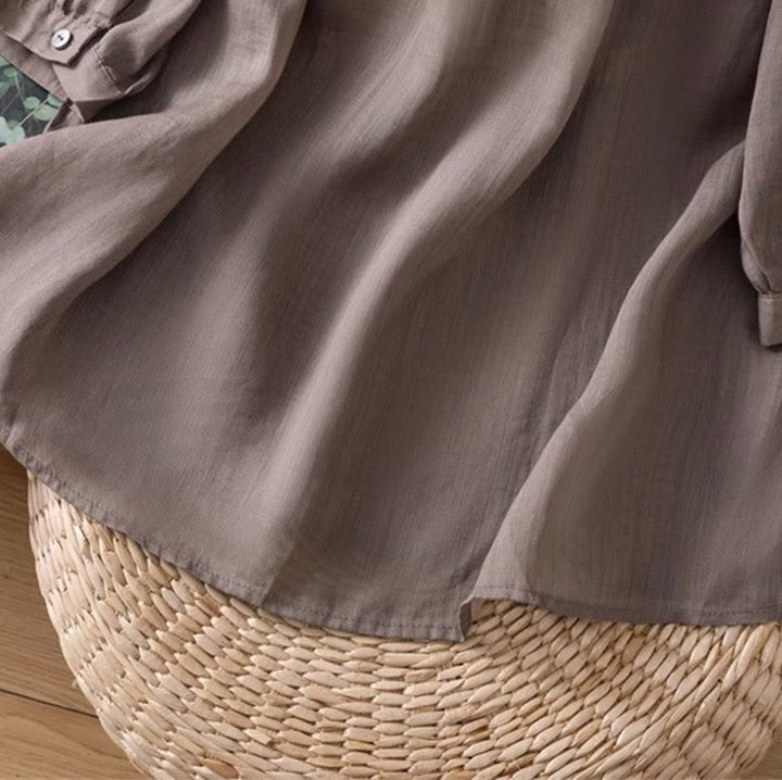 Camiseta informal de licra con bordado simétrico de Buddha Stones para mujer, cuello redondo, manga corta - image 23