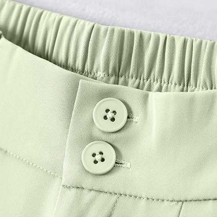 Pantalones cortos de verano informales con cremallera , Buddha Stones, sueltos, de lino y algodón, para mujer, con bolsillos - image 8