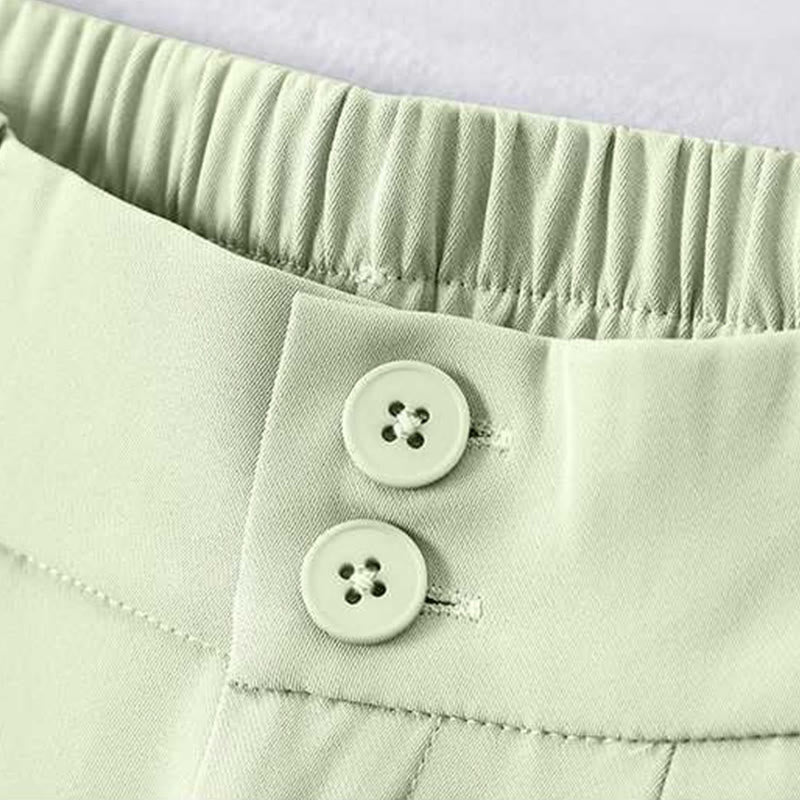 Pantalones cortos de verano informales con cremallera , Buddha Stones, sueltos, de lino y algodón, para mujer, con bolsillos
