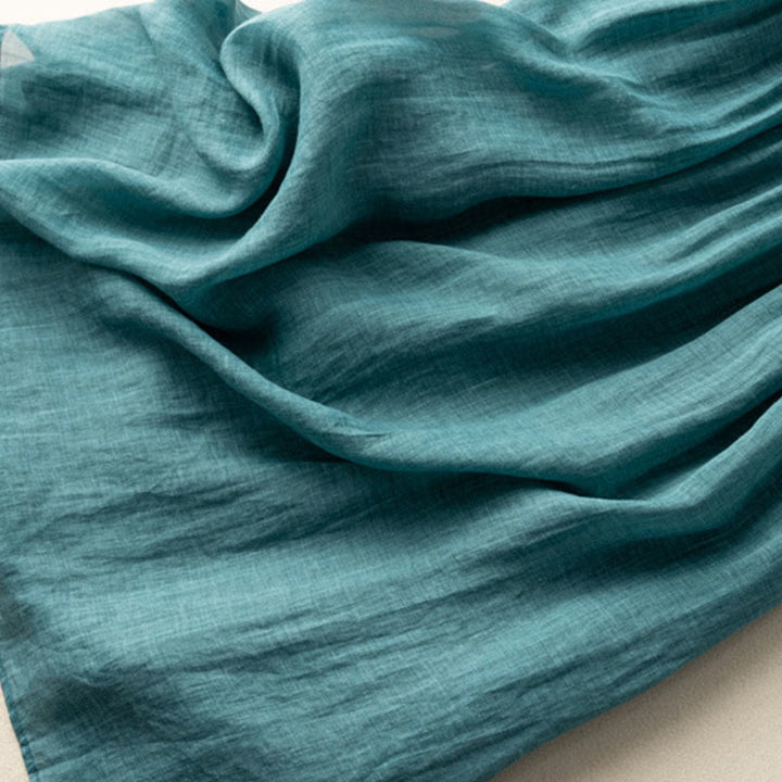 Vestido midi de Buddha Stones y lino con bordado étnico de primavera y media manga para mujer - image 8