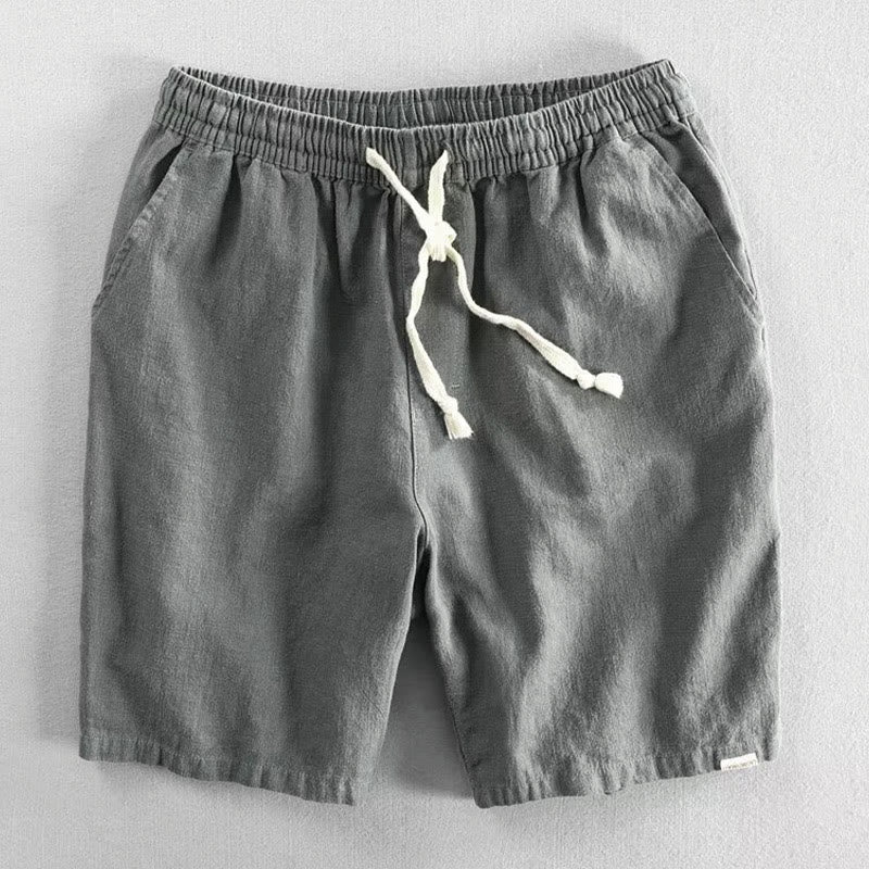 Pantalones cortos de algodón con cintura elástica y bolsillos para hombre con diseño de Buddha Stones - Gris oscuro - US/UK/AU40, UE 50 (3XL) - image 0