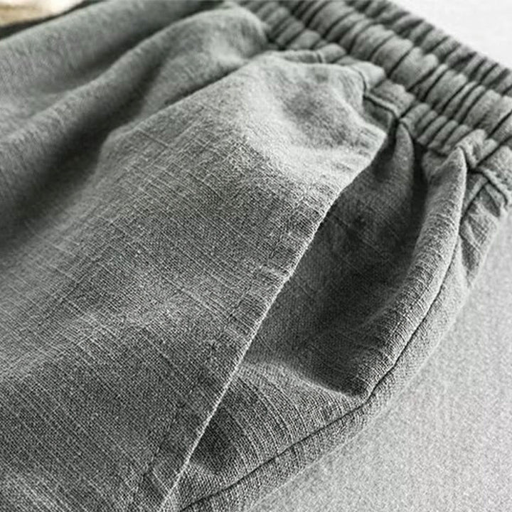 Pantalones cortos de algodón con cintura elástica y bolsillos para hombre con diseño de Buddha Stones - image 2