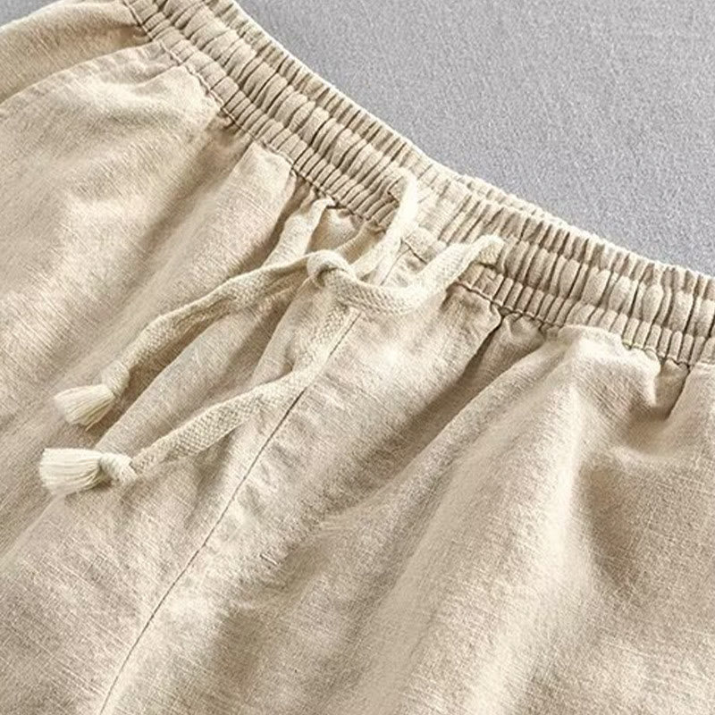Pantalones cortos de algodón con cintura elástica y bolsillos para hombre con diseño de Buddha Stones - image 15