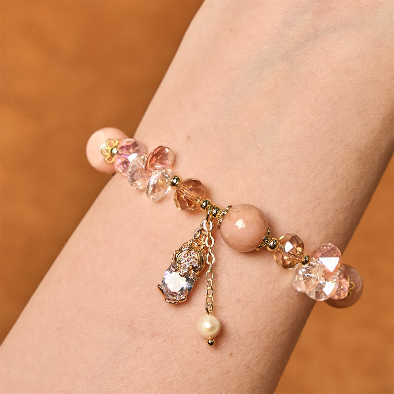 Pulsera de la riqueza PiXiu con piedra solar natural de Buddha Stones