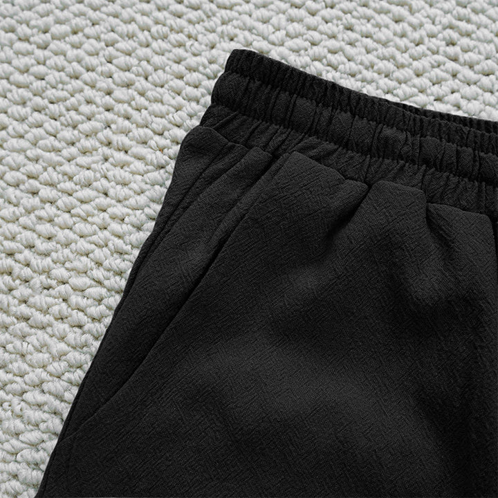 Pantalones de lino y algodón con diseño de empalme de colores lisos de verano para mujer con bolsillos y Buddha Stones - image 10