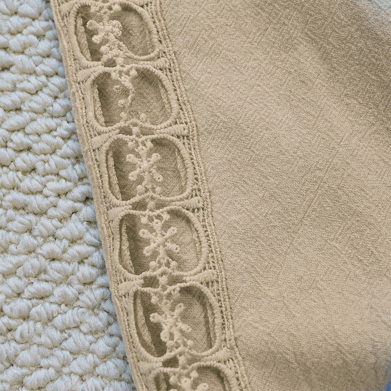 Pantalones de lino y algodón con diseño de empalme de colores lisos de verano para mujer con bolsillos y Buddha Stones - image 25