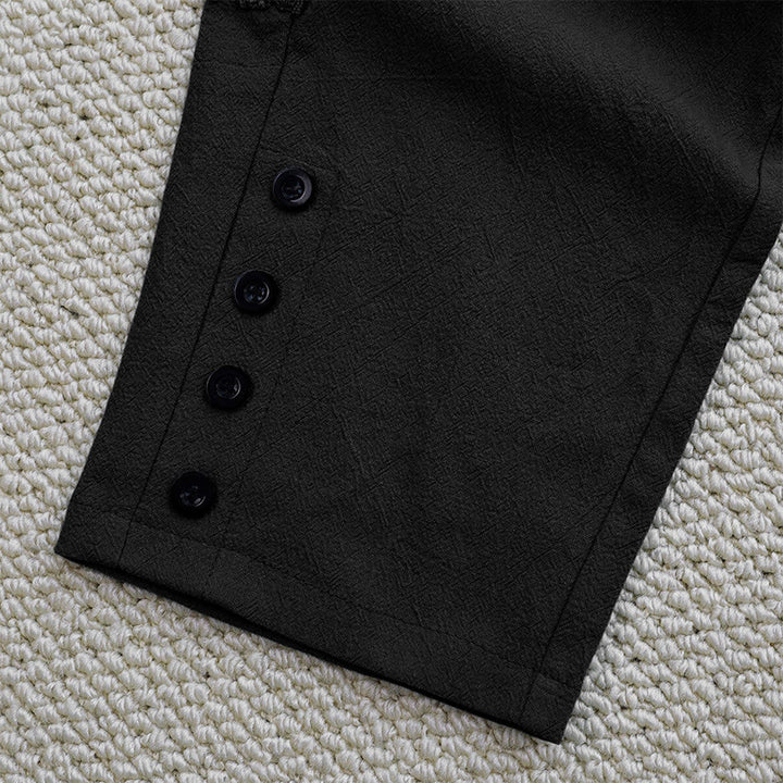 Pantalones de lino y algodón con diseño de empalme de colores lisos de verano para mujer con bolsillos y Buddha Stones - image 13