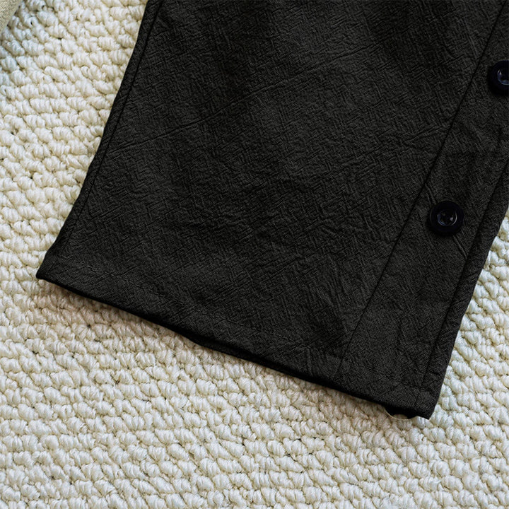 Pantalones de lino y algodón con cordón ajustable para mujer, con diseño de patchwork liso de verano y bolsillos, con Buddha Stones - image 14