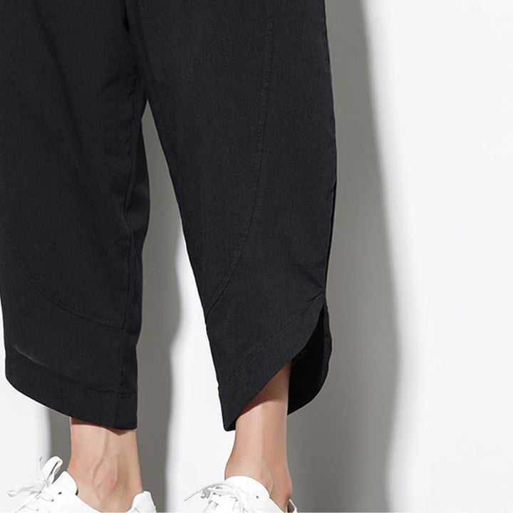 Pantalones harén de lino para hombre, informales, de verano, con cordón ajustable, de longitud 7-8 y bolsillos, de Buddha Stones - image 29