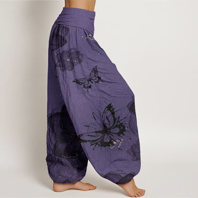 Pantalones bombachos de cintura elástica para mujer con estampado de Buddha Stones, de algodón. - image 2