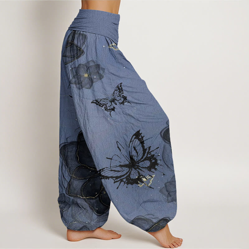 Pantalones bombachos de cintura elástica para mujer con estampado de Buddha Stones, de algodón. - image 9