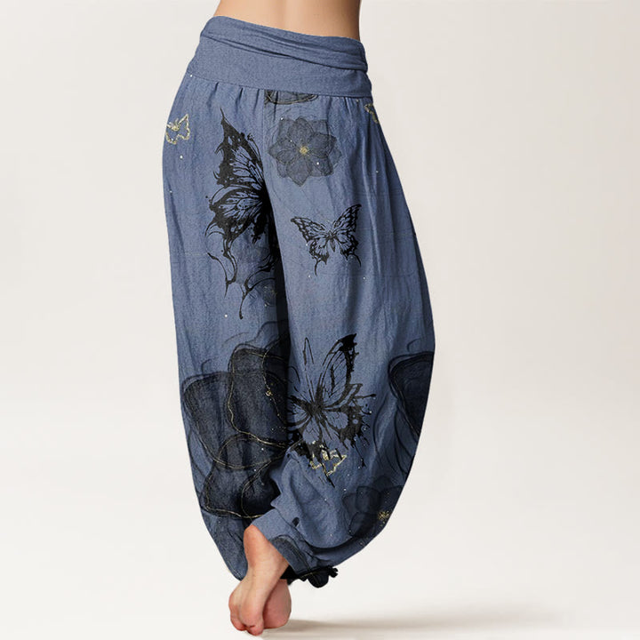 Pantalones bombachos de cintura elástica para mujer con estampado de Buddha Stones, de algodón. - image 8