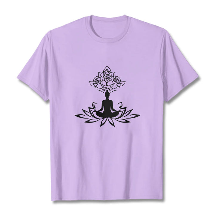 Camiseta de Buda con Buddha Stones, flor de loto y meditación - Ciruela - 2XL - image 17