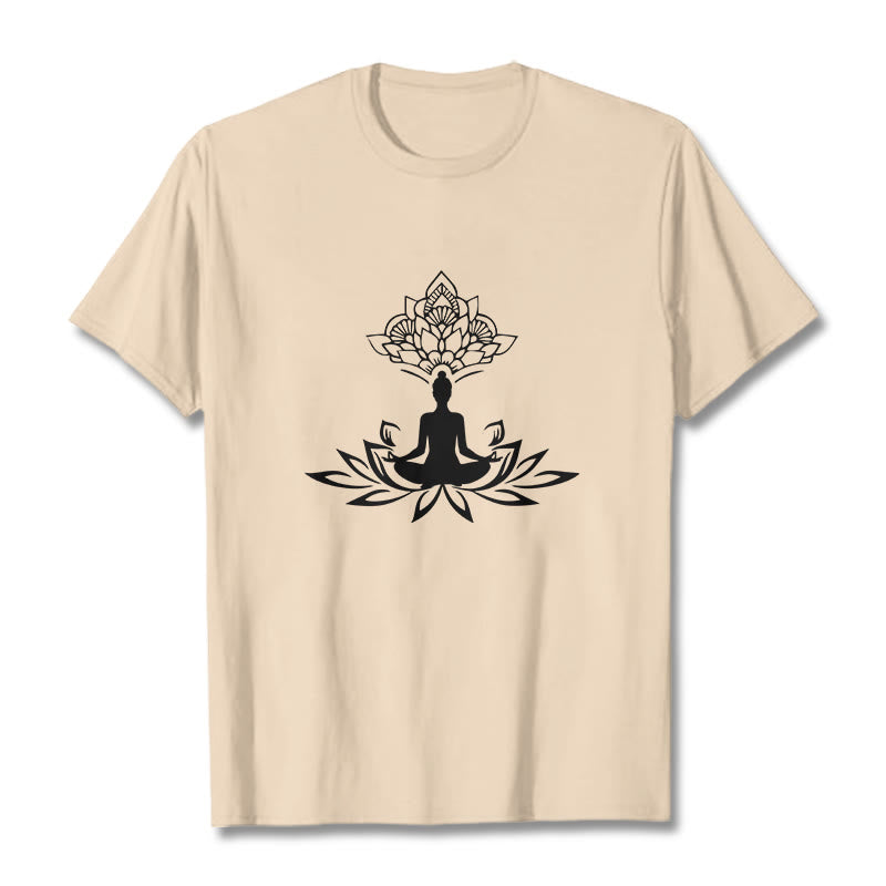 Camiseta de Buda con Buddha Stones, flor de loto y meditación - Sopa de mariscos - 2XL - image 8