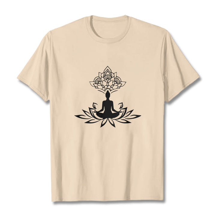 Camiseta de Buda con Buddha Stones, flor de loto y meditación - Sopa de mariscos - 2XL - image 8