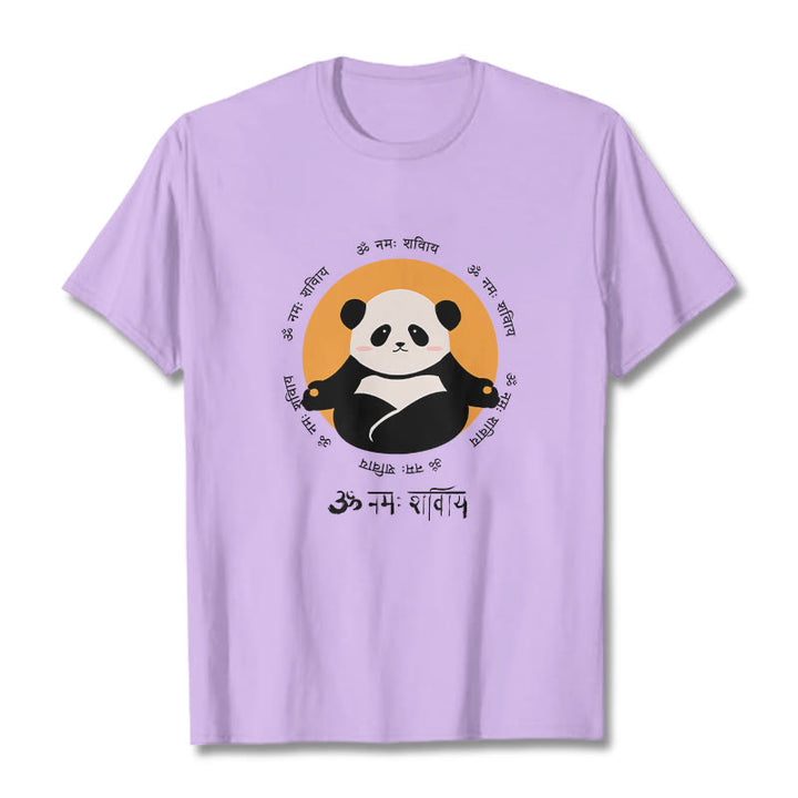 Camiseta con diseño de Buddha Stones Panda sánscrito Namah Shivaya - Ciruela - 2XL - image 16