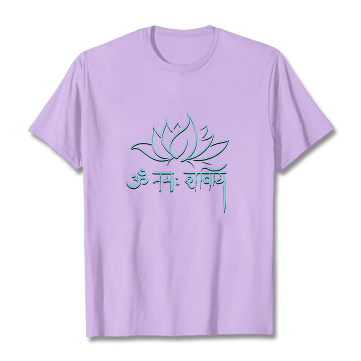 Camiseta con Buddha Stones, loto, sánscrito, Namah Shivaya - Ciruela - 2XL - image 17