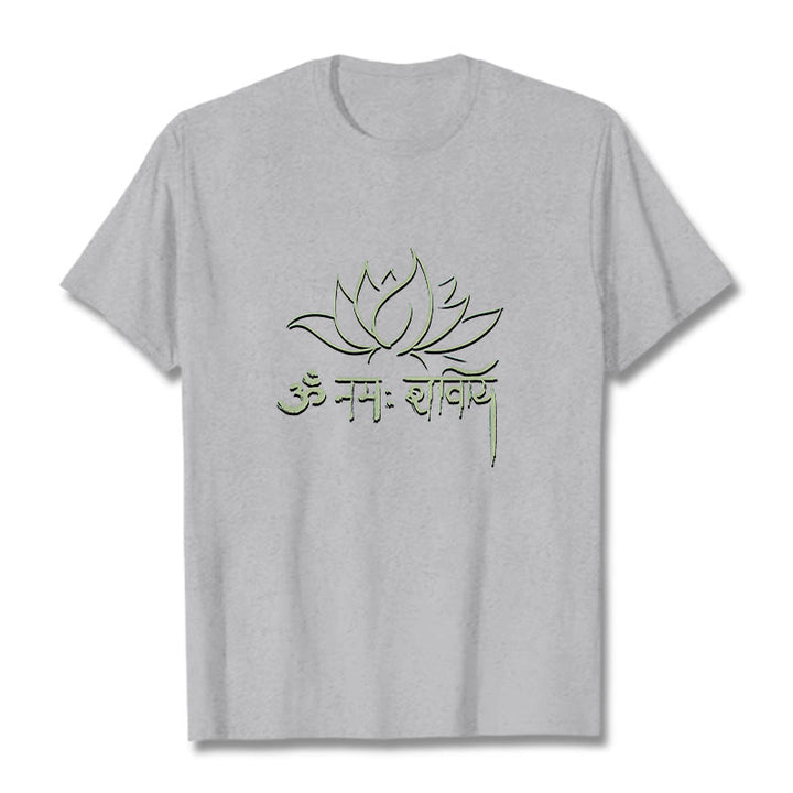 Camiseta con Buddha Stones, loto, sánscrito, Namah Shivaya - Gris claro - 2XL - image 20