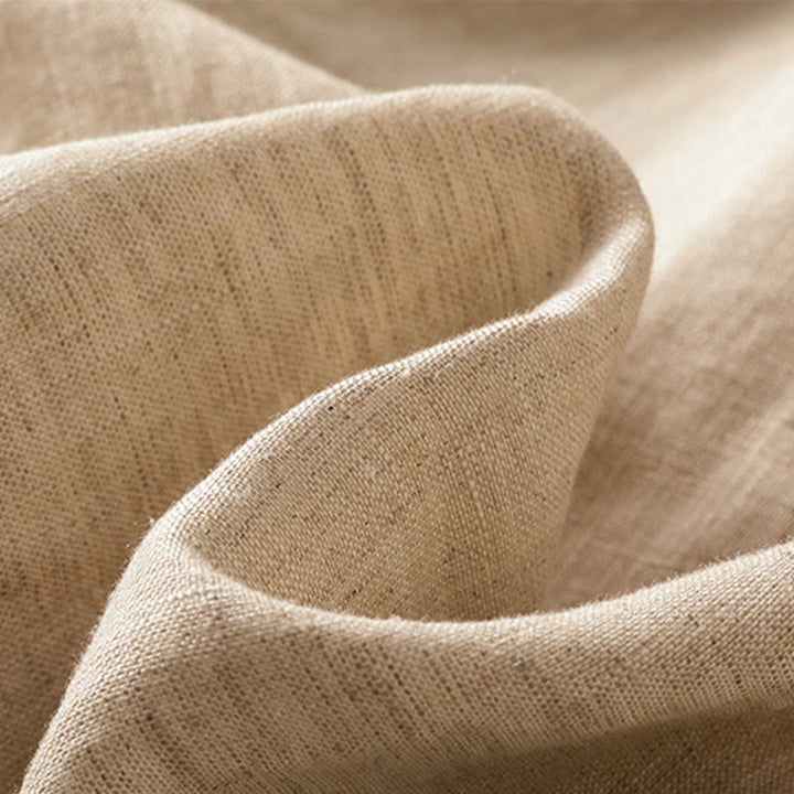 Pantalones harén de lino y algodón para mujer, informales, con diseño de encaje lateral, de Buddha Stones, de largo 7-8 y bolsillos - image 7