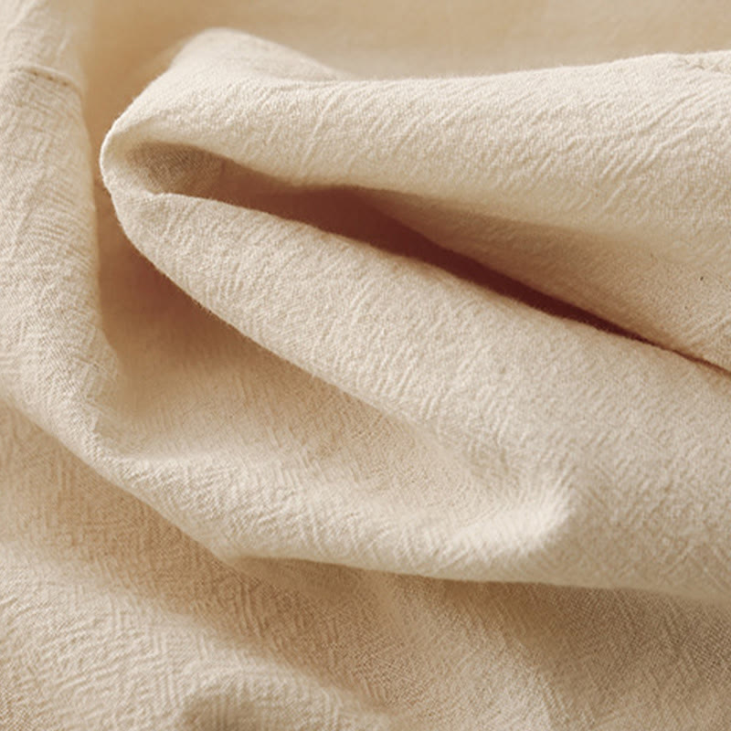 Pantalones de lino y algodón con cintura elástica para mujer, estilo diario, Buddha Stones, con bolsillos - image 13