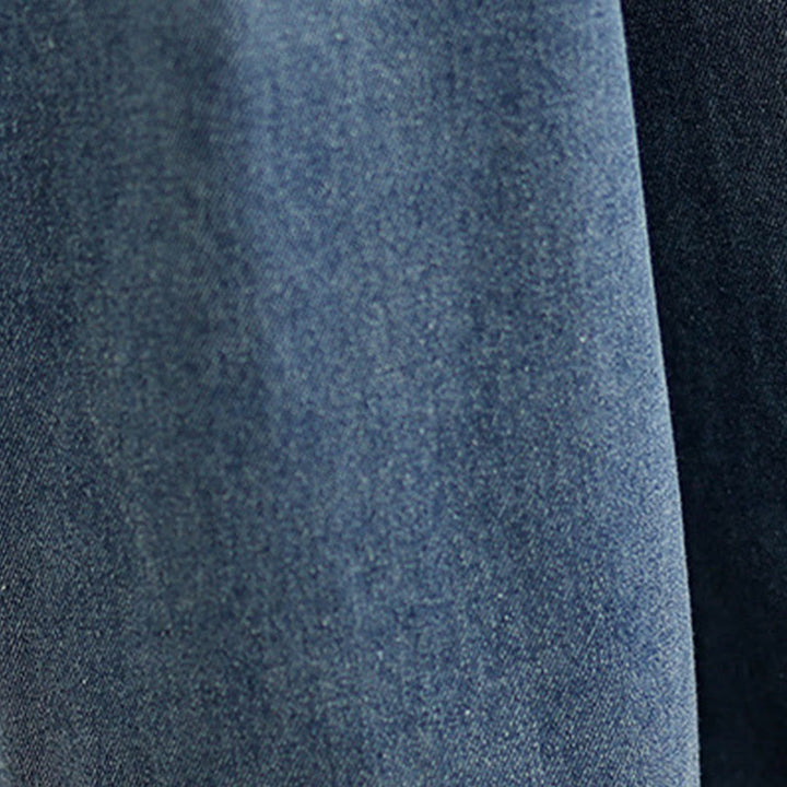 Pantalones anchos de cintura alta para mujer con diseño desgastado vintage de Buddha Stones Fall y bolsillos - image 8