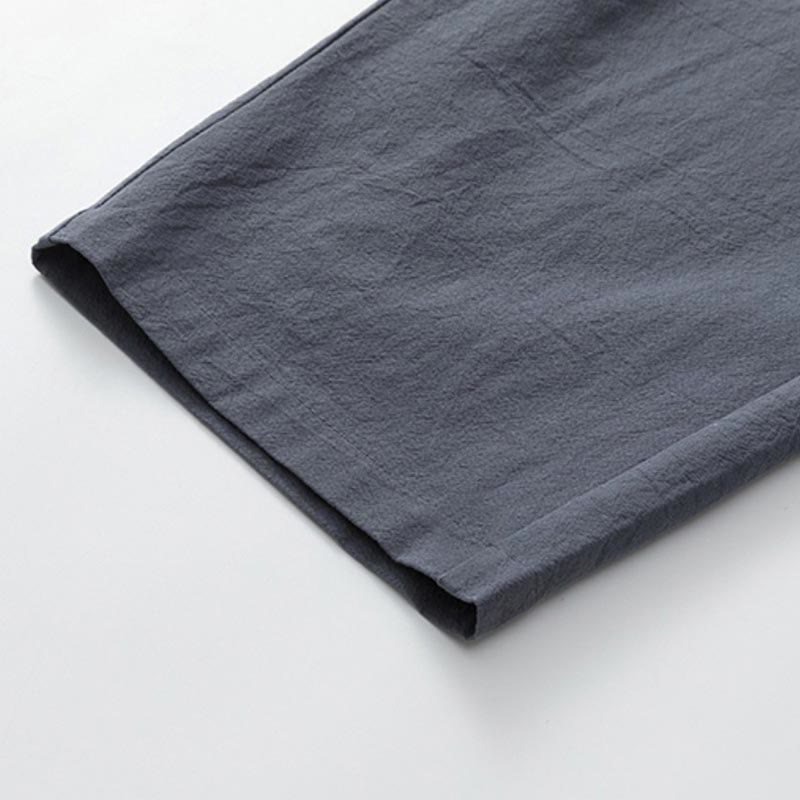 Conjunto de 2 piezas de camiseta de manga corta con estampado de Buddha Stones y pantalones de longitud 7-8, traje Tang de algodón y lino, ropa de meditación para hombre con bolsillos - image 9