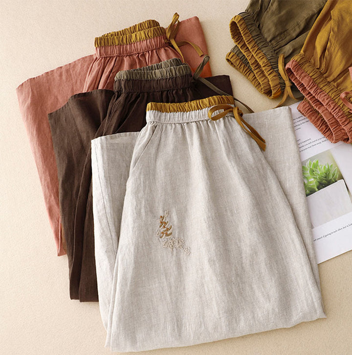 Falda vintage con bordado sólido y cordón para mujer con bolsillos y Buddha Stones - image 28