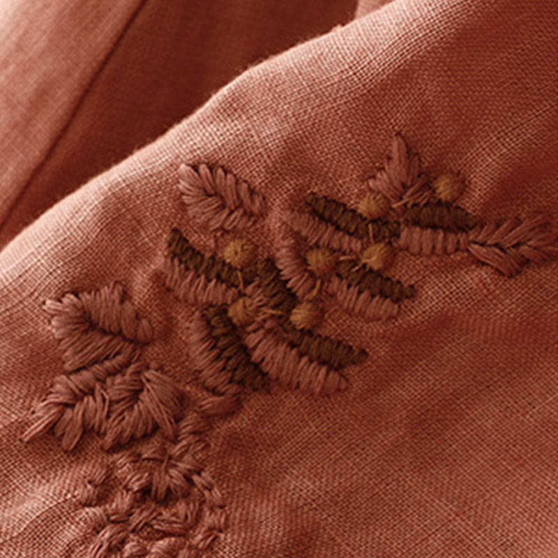 Falda vintage con bordado sólido y cordón para mujer con bolsillos y Buddha Stones - image 21