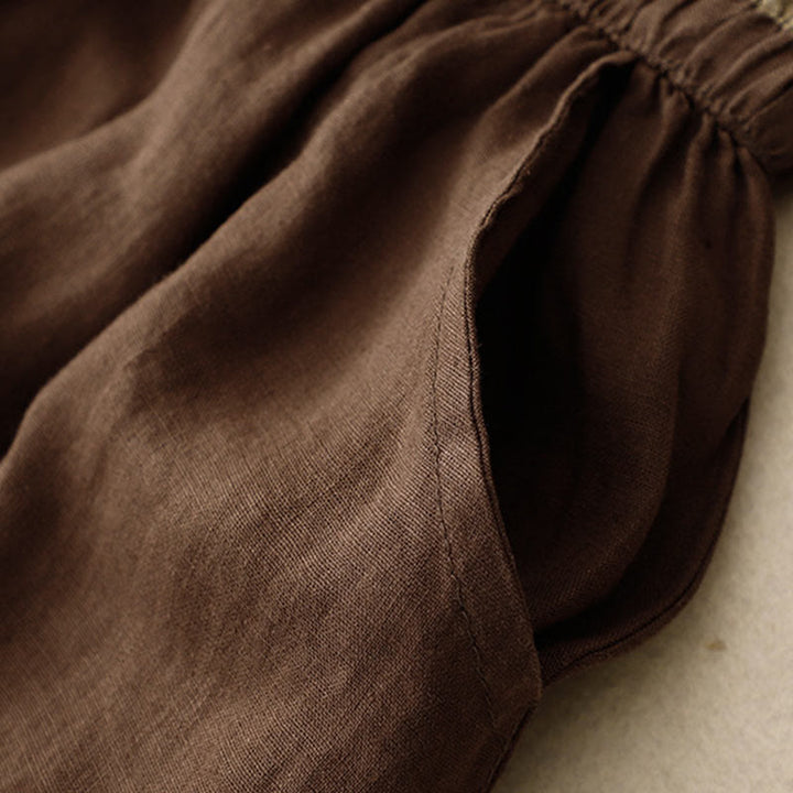 Falda vintage con bordado sólido y cordón para mujer con bolsillos y Buddha Stones - image 15