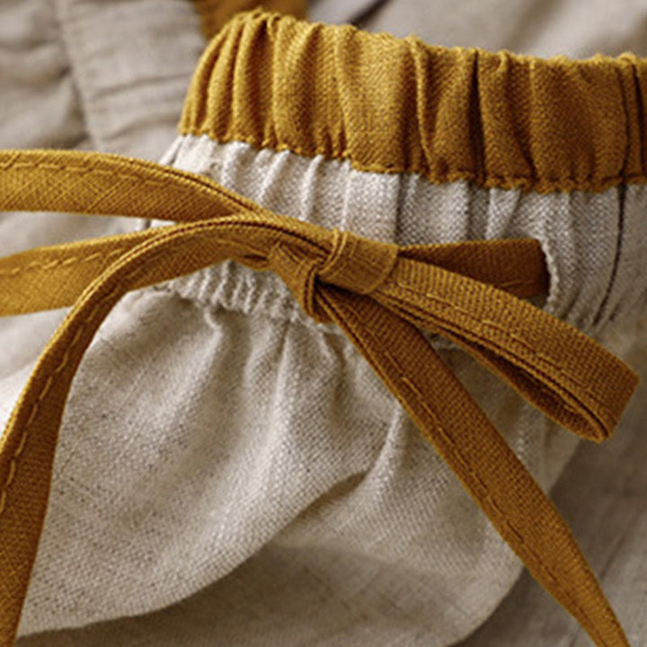 Falda vintage con bordado sólido y cordón para mujer con bolsillos y Buddha Stones - image 7