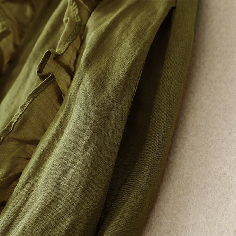 Falda de algodón para mujer con diseño de volantes de verano con Buddha Stones - image 1